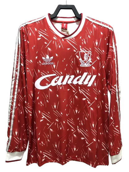 Camisa Liverpool 89/91 I Home - Versão Retrô Manga Longa