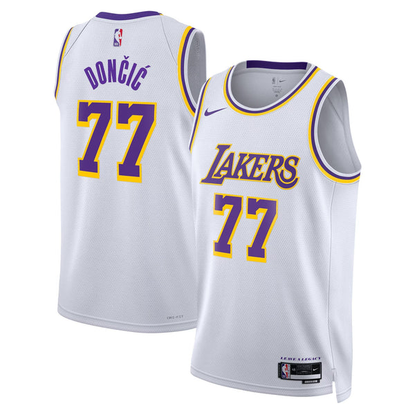 Luka Dončić - Camisa NBA Los Angeles Lakers Association Edition 2024 - Branca - Unissex