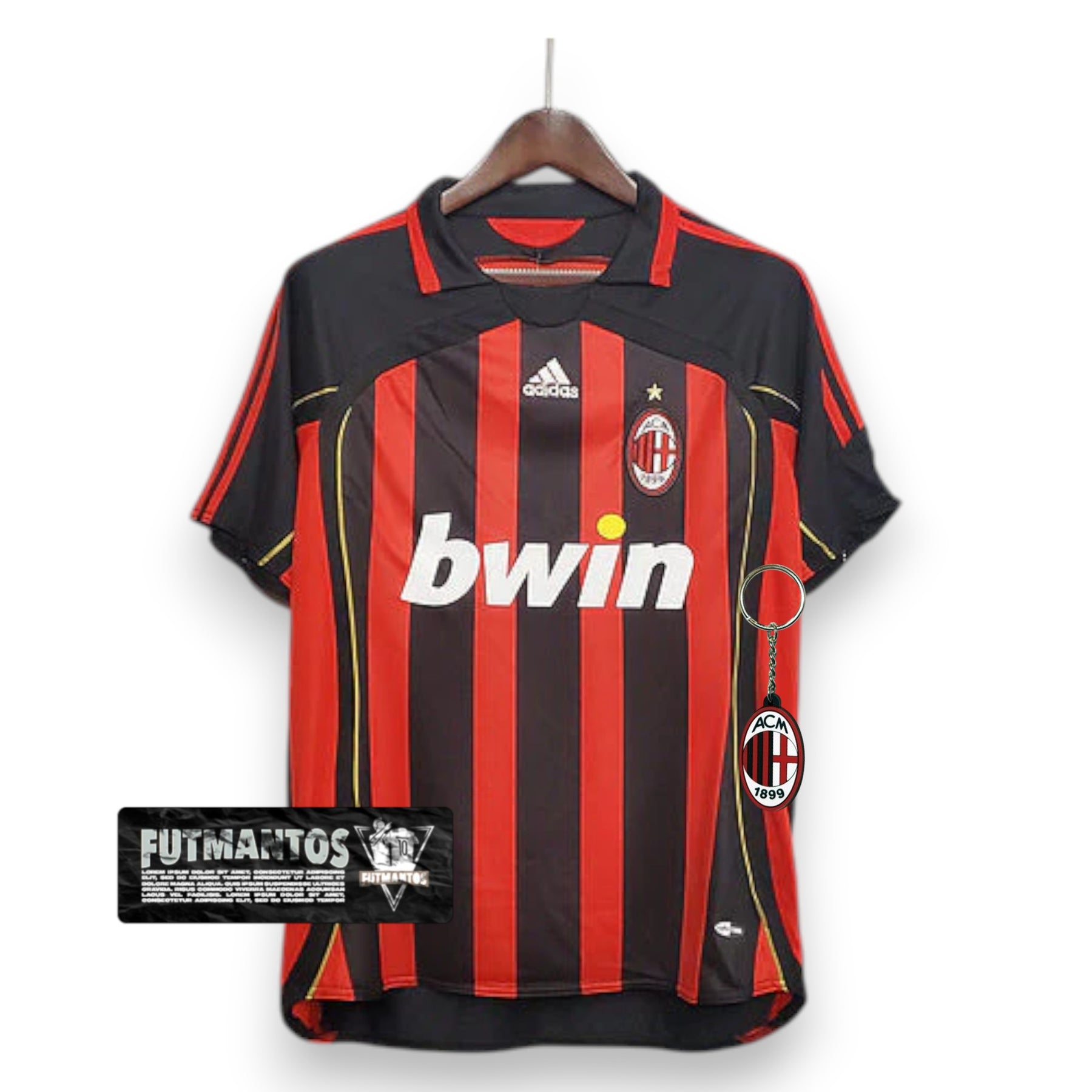 Camisa Milan Retrô 2006/2007 Vermelha e Preta - Adidas | Futmantos