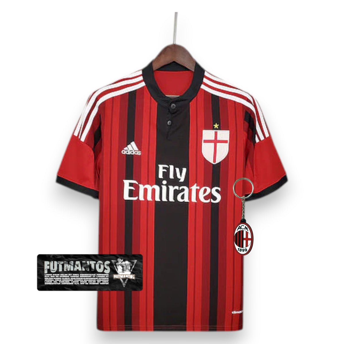 Camisa Milan Retrô 2014/2015 Vermelha e Preta - Adidas | Futmantos