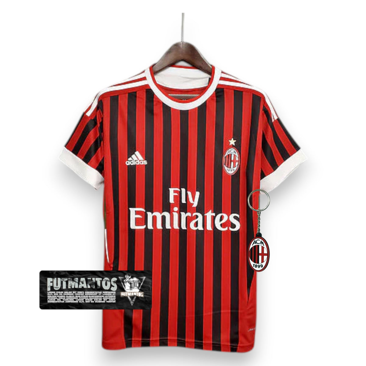Camisa Milan Retrô 2011/2012 Vermelha e Preta - Adidas | Futmantos