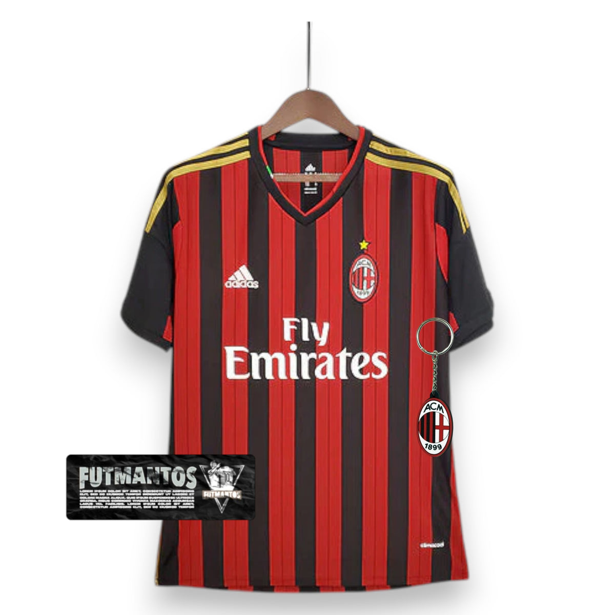 Camisa Milan Retrô 2013/2014 Vermelha e Preta - Adidas | Futmantos