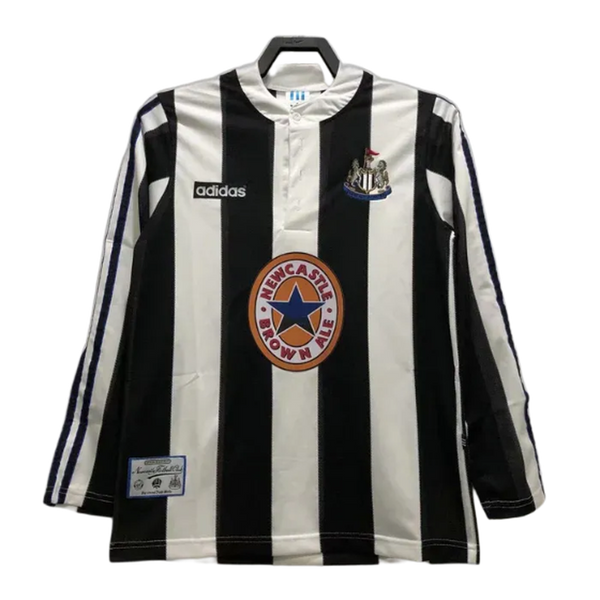 Camisa Newcastle United 95/97 I Home - Versão Retrô Manga Longa