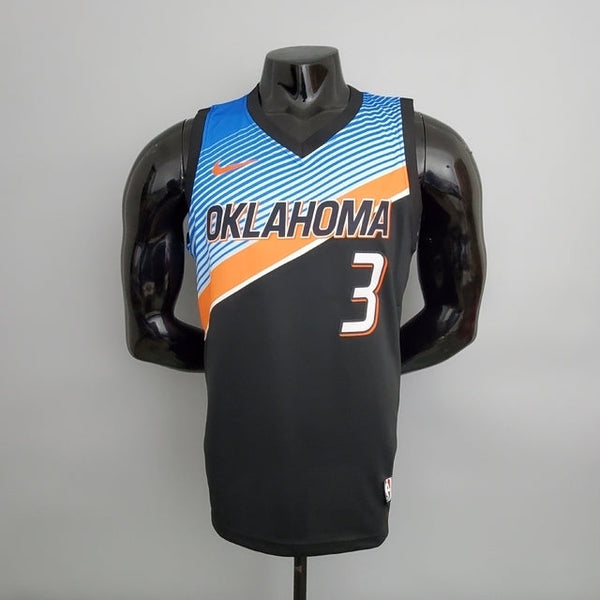 Camisa Basquete NBA Regata Oklahoma City Thunder Masculina - Preta