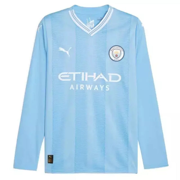 Camisa Manchester City I 23/24 - Torcedor Manga Longa - Haaland #9