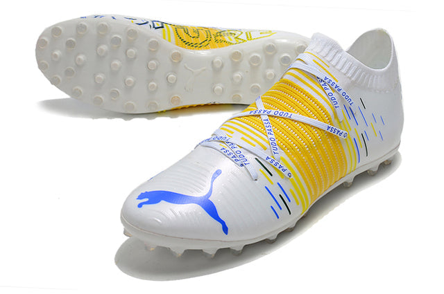 Chuteira Society Puma Future Z FG White/Yellow