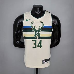 Regata Milwaukee Bucks Masculina - Bege