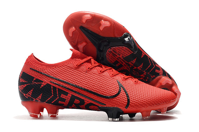 Chuteira Campo Nike Mercurial Vapor 13 Elite FG Vermelho/Preto - Low