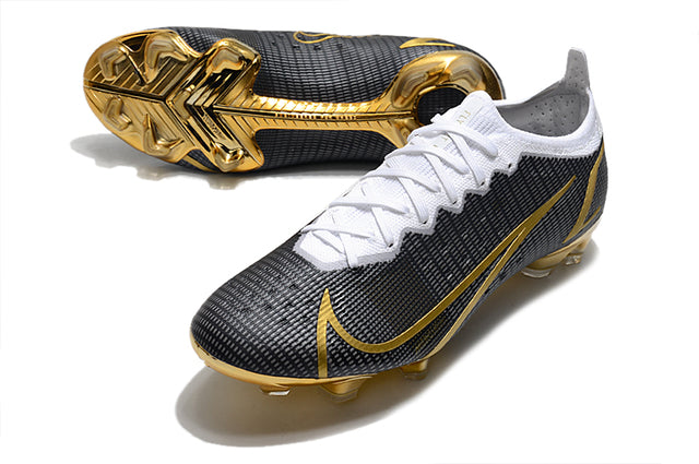 Chuteira Campo Nike Mercurial Vapor 14 Elite FG Black/Gold/White - Low