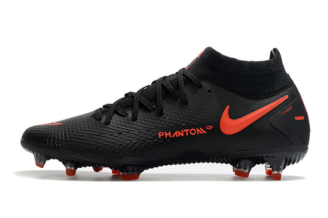 Chuteira Campo Nike Phantom GT Elite Dynamic Fit FG Black/Red - Cano Alto