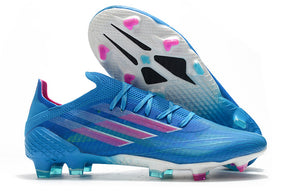 Chuteira Campo Adidas X SpeedFlow FG Azul/Rosa