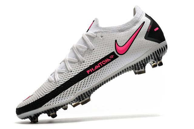 Chuteira Campo Nike Phantom GT Elite FG White/Pink - Low