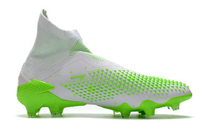 Chuteira Campo Adidas Predator Mutator + FG White/Green - Cano Alto