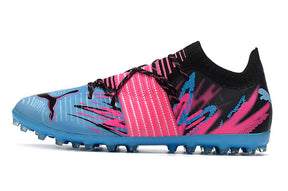 Chuteira Society Puma Future Z FG Blue/Pink - Low