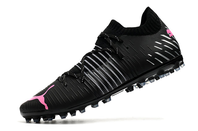 Chuteira Society Puma Future Z FG Black/Pink - Low