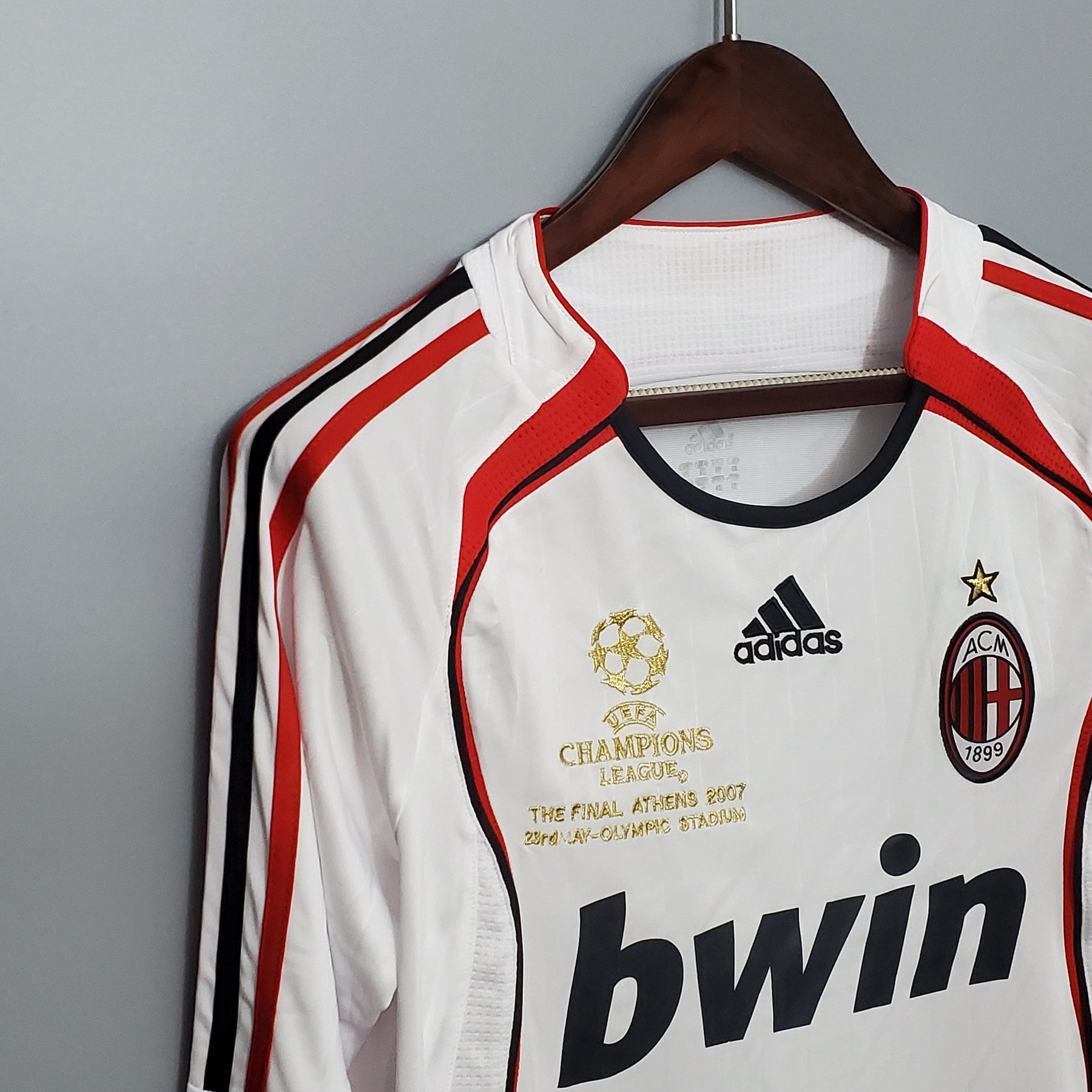 Camisa Manga Longa Milan Champions League 06/07 Adidas - Branco | Futmantos