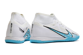 Chuteira Futsal Nike Air Zoom Superfly 9 TF - Branco/Azul - Cano Alto