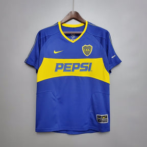 Camisa Boca Juniors Retrô 03/04 - Nike - Azul e Amarela | Futmantos