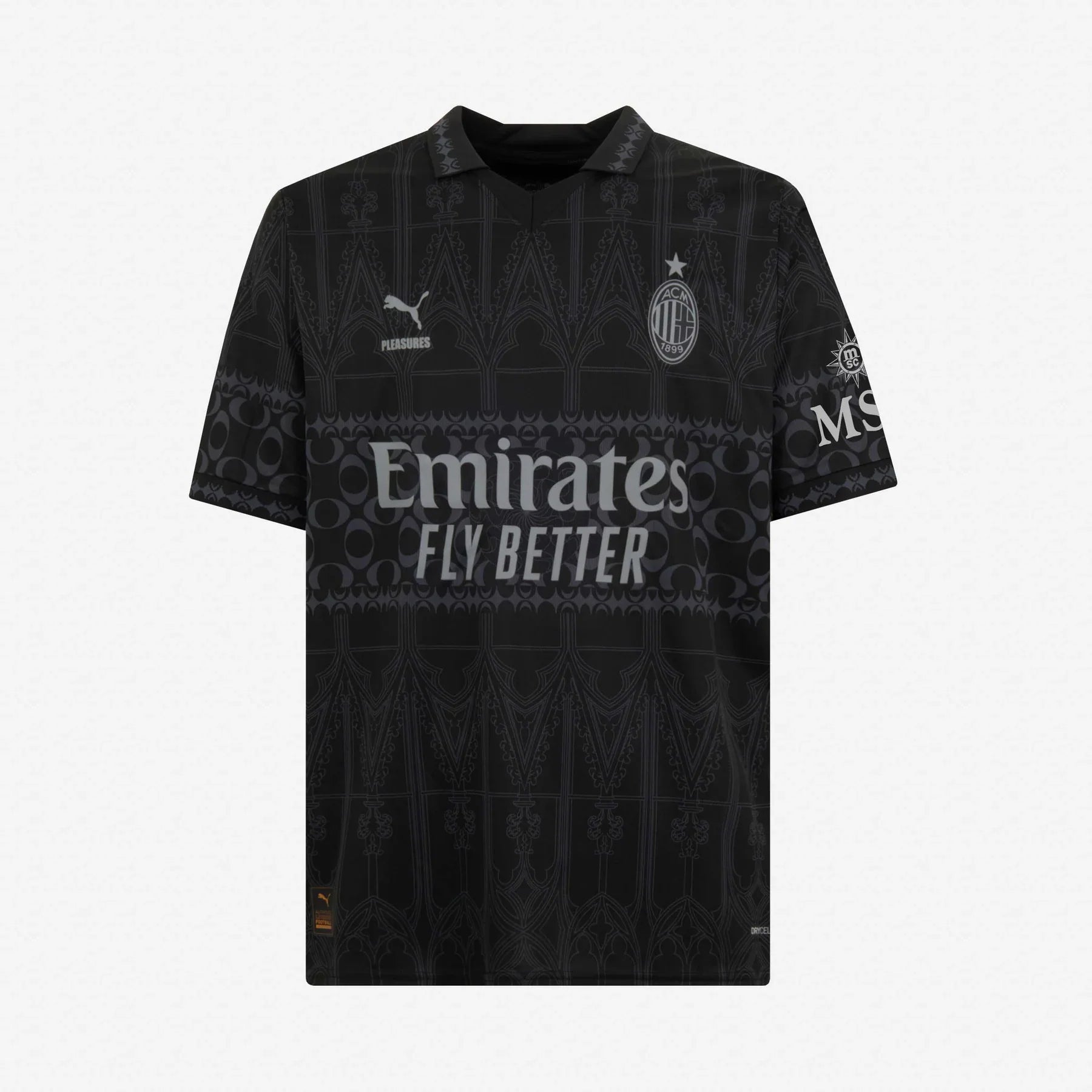 Camisa Milan X Pleasures IV 23/24 Puma - Preto | Futmantos