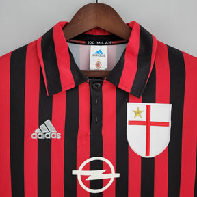 Camisa Manga Longa Milan 1999/2000 Adidas - Preto e Vermelho | Futmantos