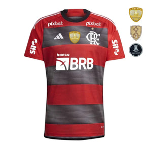 Camisa Flamengo I [Com Patrocínio] 23/24 Adidas - Rubro Negro | Futmantos