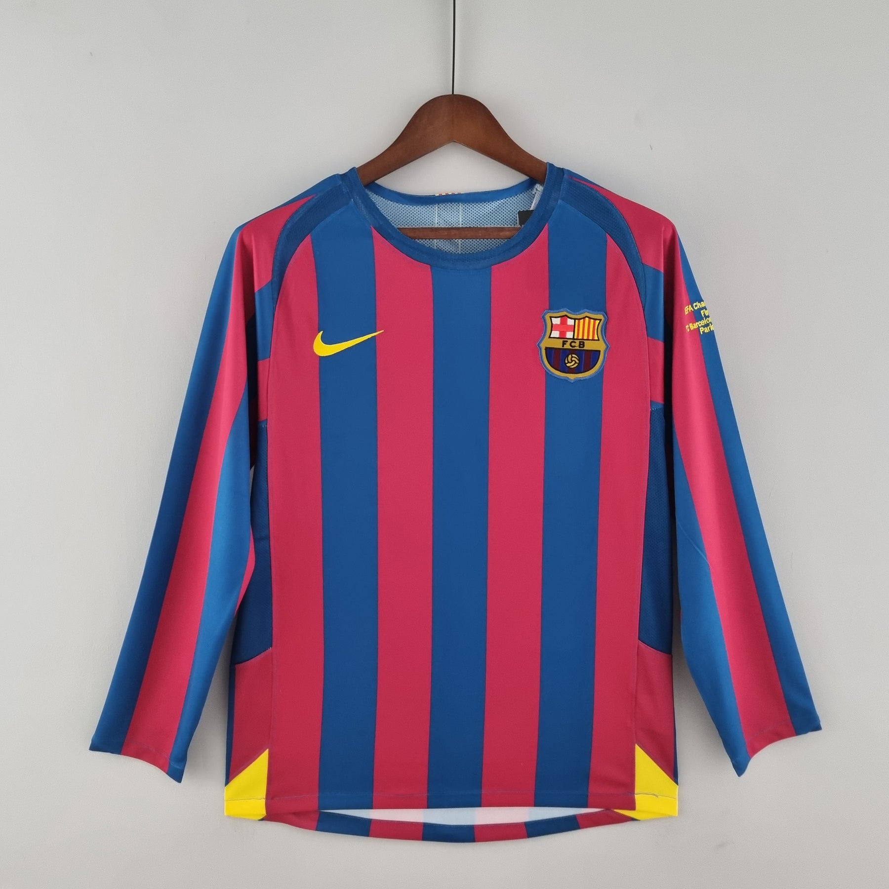 Camisa Manga Longa Barcelona 05/06 Nike - Grená | Futmantos