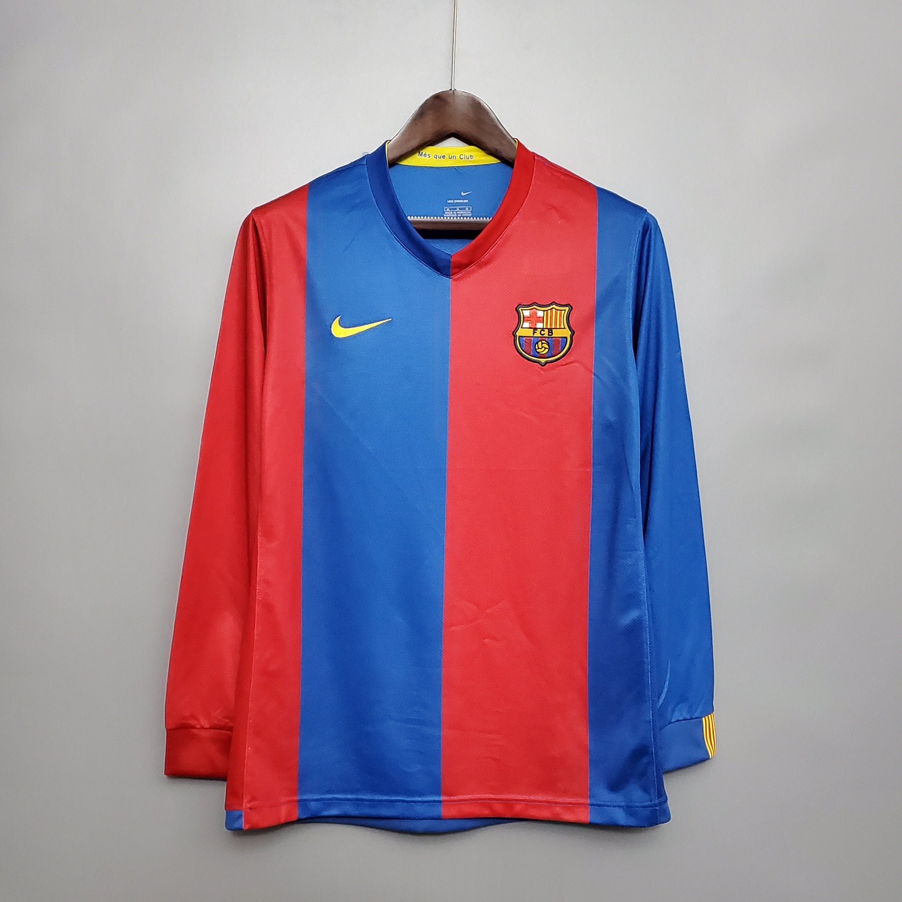 Camisa Manga Longa Barcelona 06/07 Nike - Grená | Futmantos