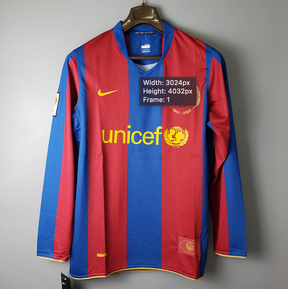 Camisa Manga Longa Barcelona 07/08 Nike - Grená | Futmantos