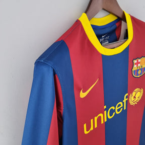 Camisa Manga Longa Barcelona 10/11 Nike - Grená | Futmantos