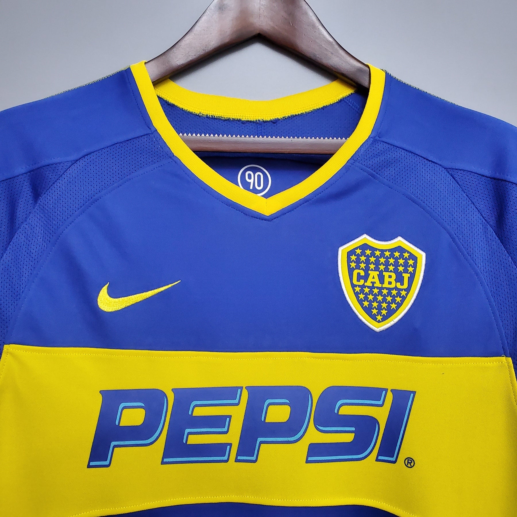 Camisa Manga Longa Boca Juniors 03/04 Nike - Azul e Amarelo | Futmantos