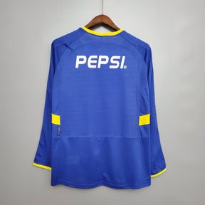 Camisa Manga Longa Boca Juniors 03/04 Nike - Azul e Amarelo | Futmantos