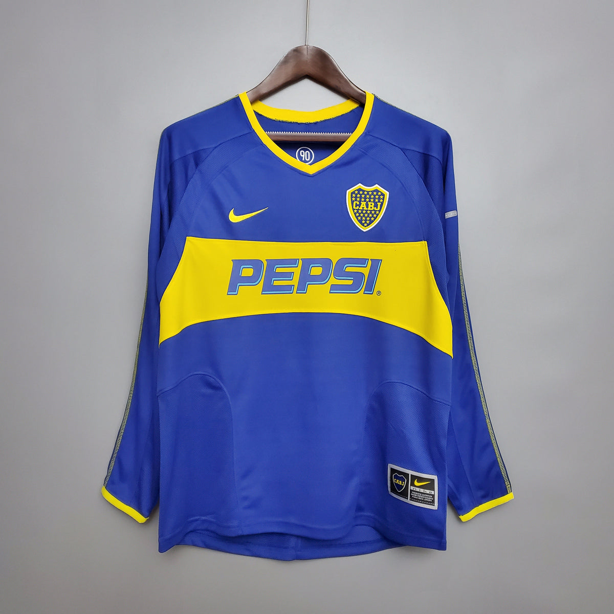 Camisa Manga Longa Boca Juniors 03/04 Nike - Azul e Amarelo | Futmantos