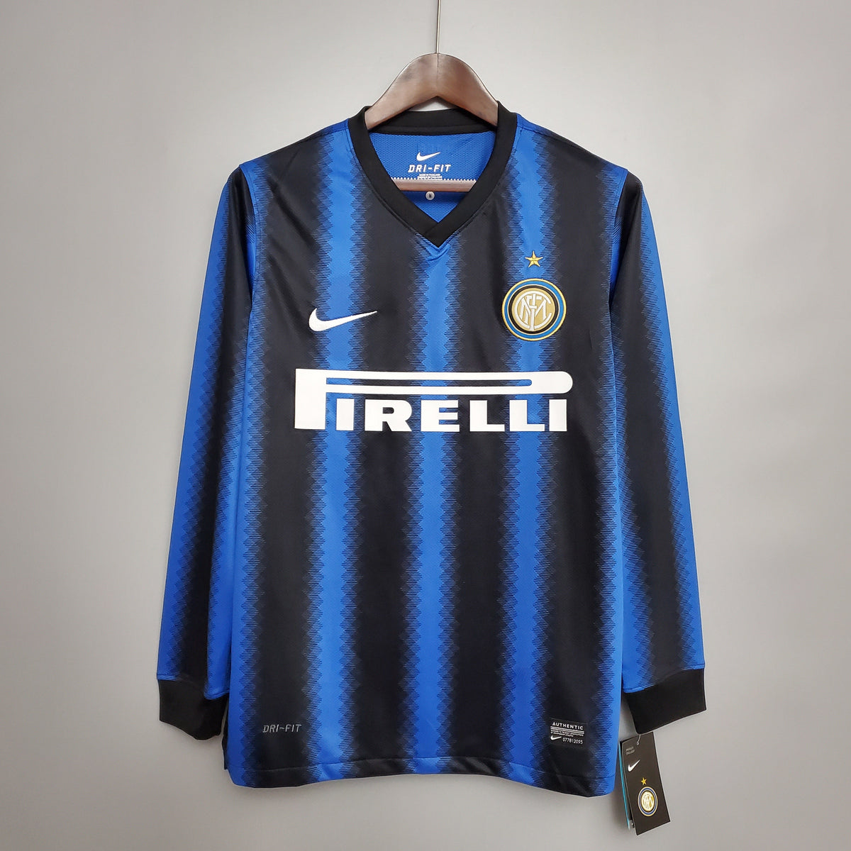 Camisa Manga Longa Inter de Milão I 10/11 Nike - Azul e Preto | Futmantos