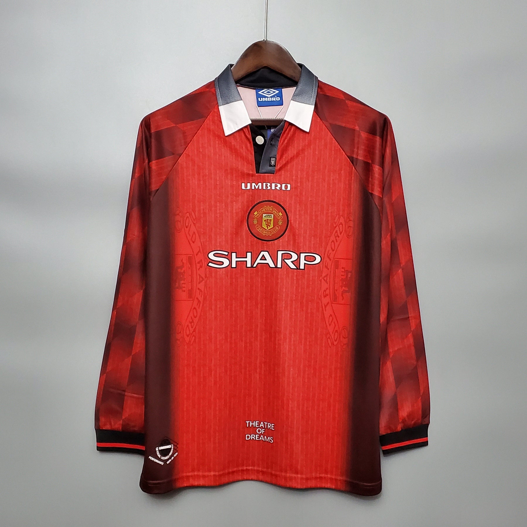 Camisa Manga Longa Manchester United 1996 Umbro - Vermelho | Futmantos