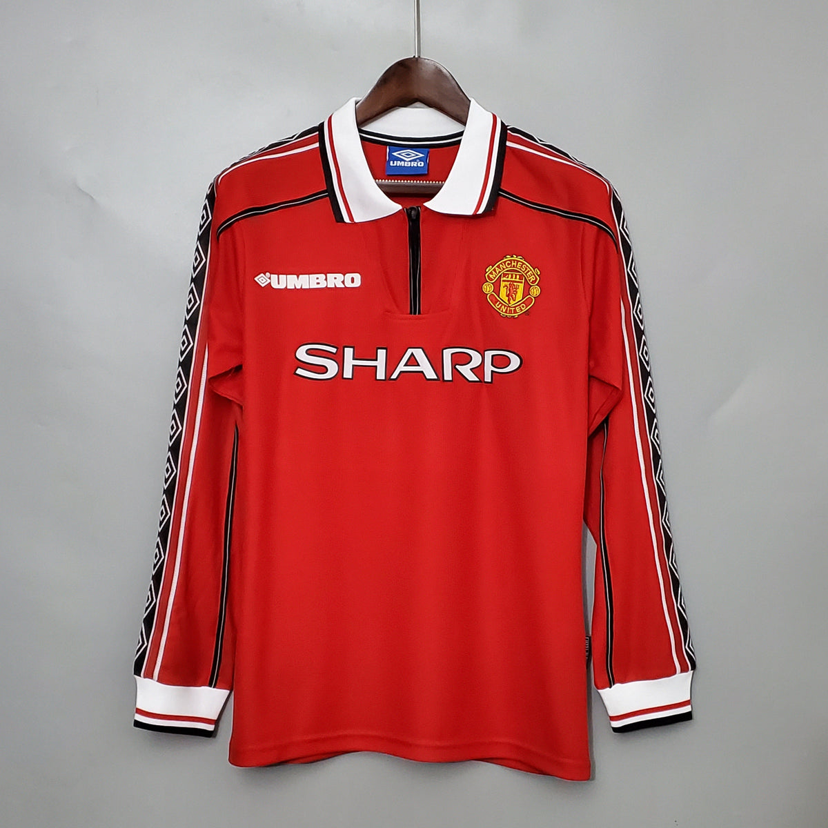 Camisa Manga Longa Manchester United 1998/99 Umbro - Vermelho | Futmantos