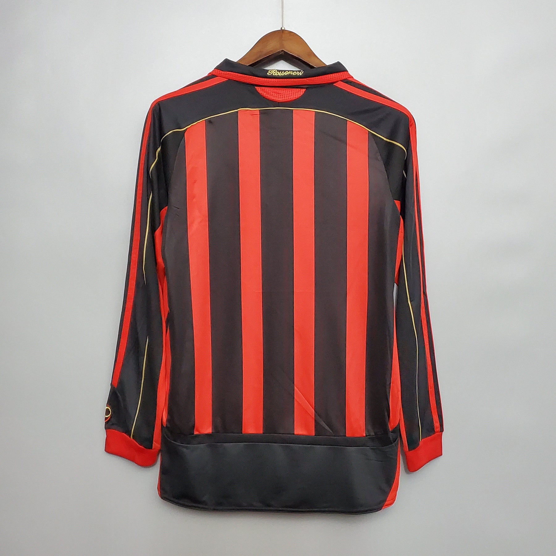 Camisa Manga Longa Milan 06/07 Adidas - Preto e Vermelho | Futmantos