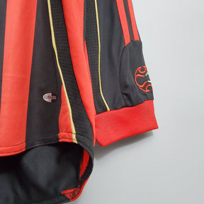 Camisa Manga Longa Milan 06/07 Adidas - Preto e Vermelho | Futmantos