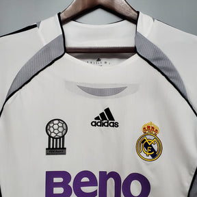 Camisa Manga Longa Real Madrid 06/07 Adidas - Branco | Futmantos