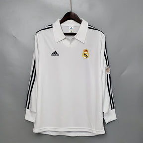 Camisa Manga Longa Real Madrid 2002 Adidas - Branco | Futmantos