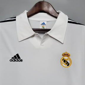 Camisa Manga Longa Real Madrid 2002 Adidas - Branco | Futmantos