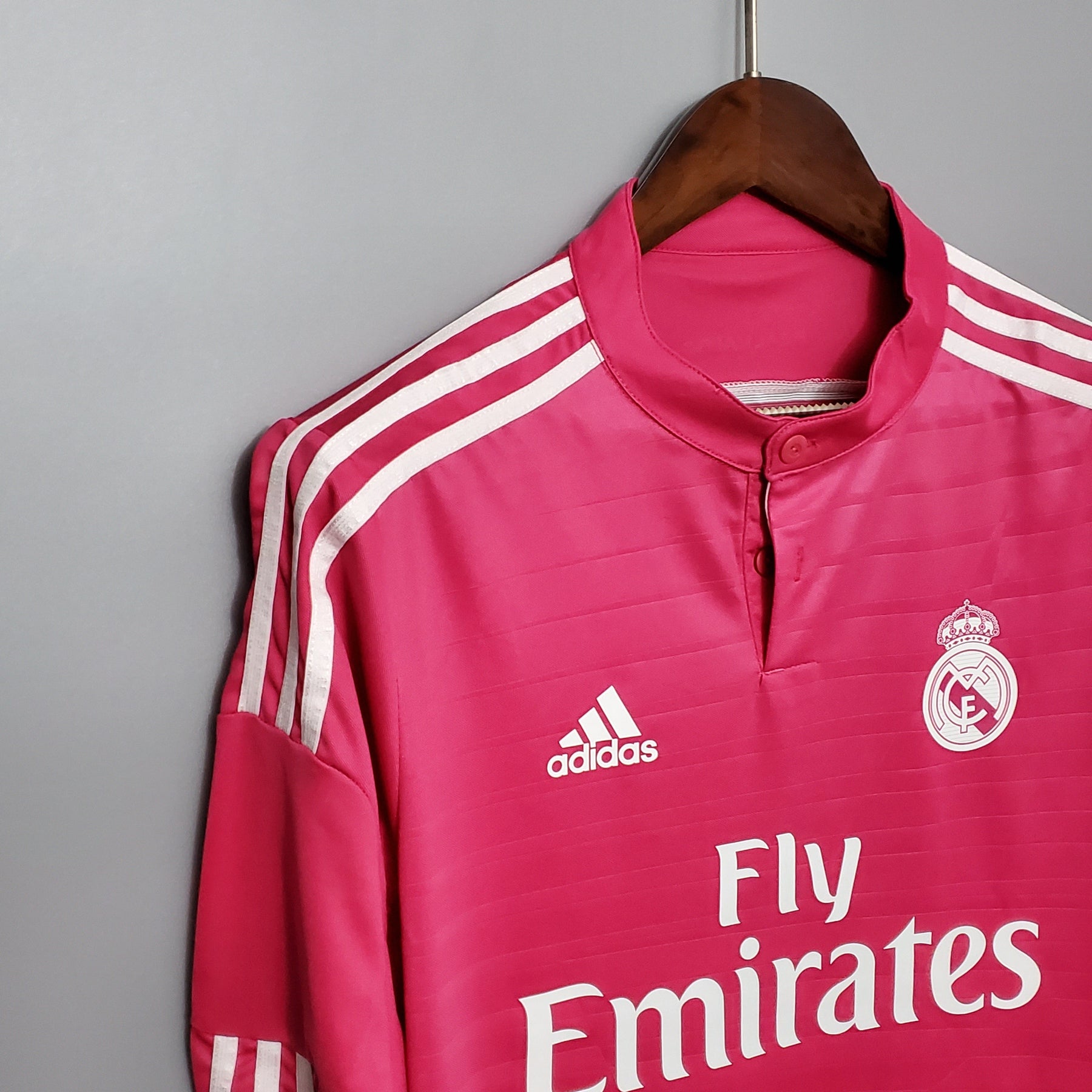 Camisa Manga Longa Real Madrid II 14/15 Adidas - Rosa | Futmantos