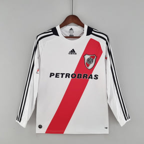 Camisa Manga Longa River Plate 09/10 Adidas - Branco | Futmantos