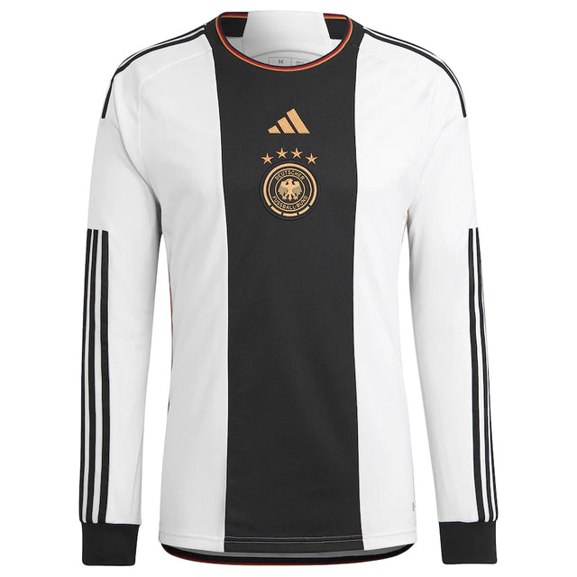 Camisa Manga Longa Seleção Alemanha I 2022 Adidas - Branco | Futmantos