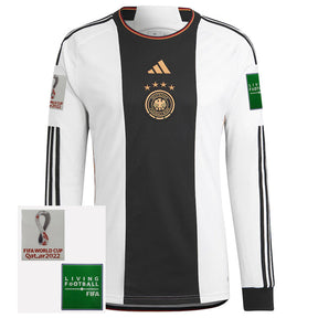 Camisa Manga Longa Seleção Alemanha I 2022 Adidas [Com Patch] - Branco | Futmantos