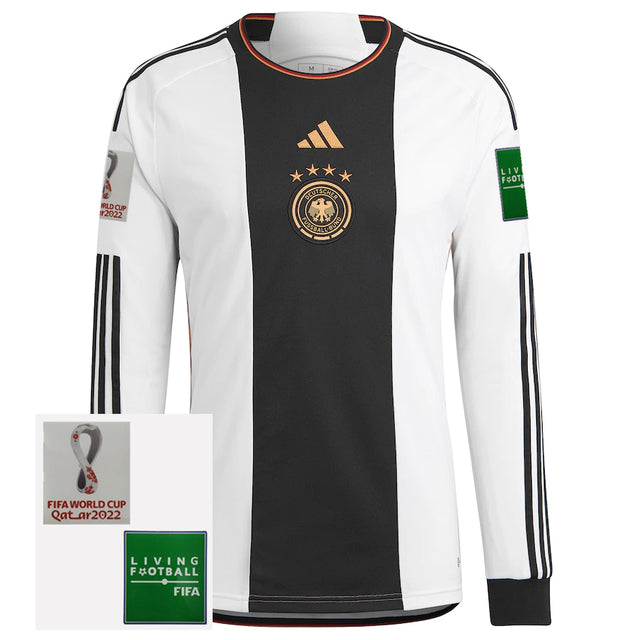 Camisa Manga Longa Seleção Alemanha I 2022 Adidas [Com Patch] - Branco | Futmantos