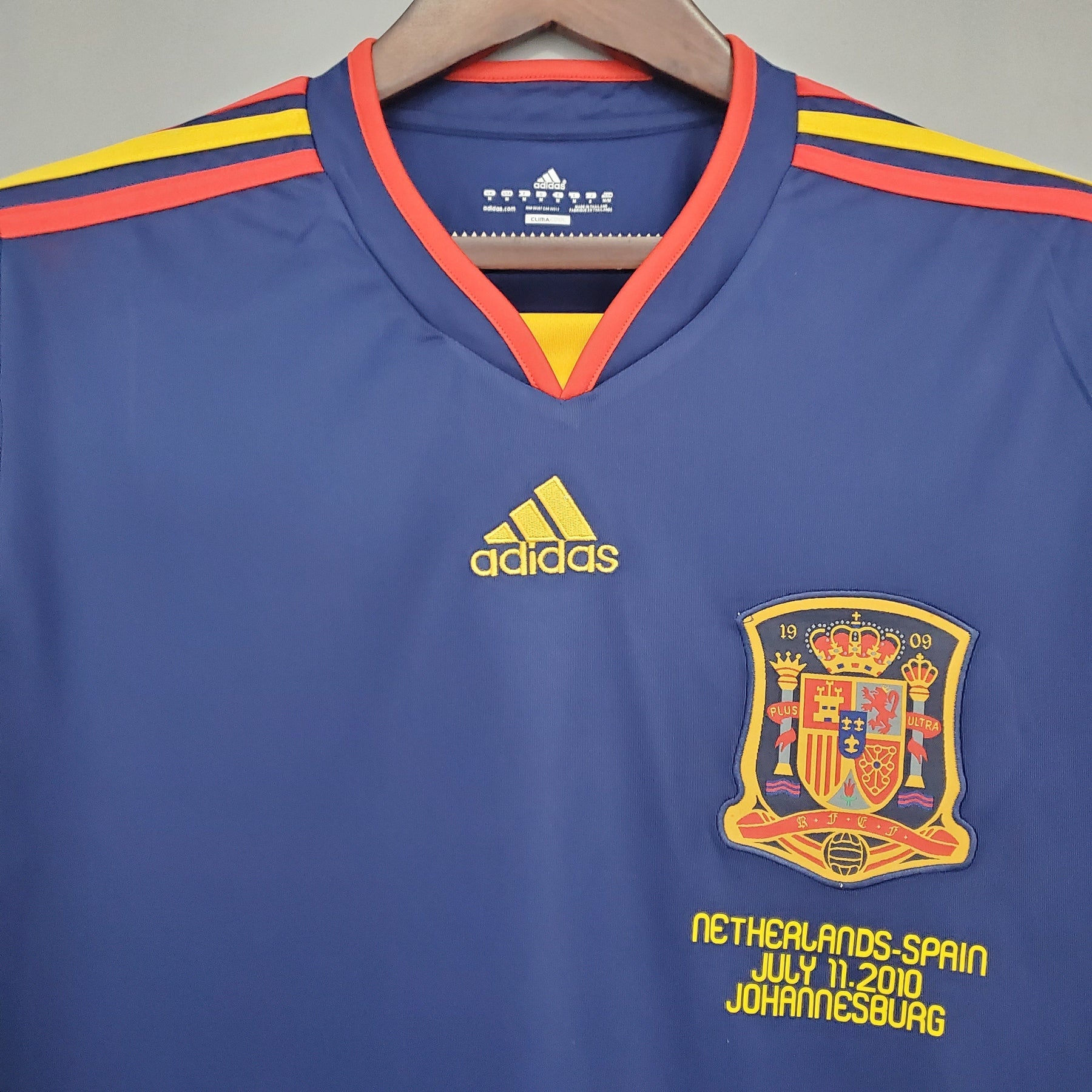 Camisa Manga Longa Seleção Espanha II 2010 Adidas - Azul | Futmantos