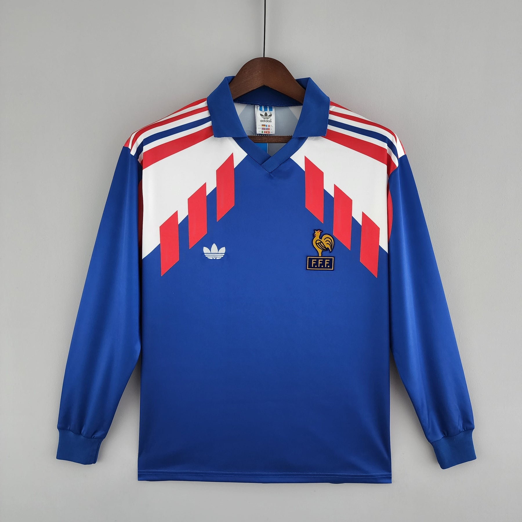 Camisa Manga Longa Seleção França 88/90 Adidas - Azul | Futmantos