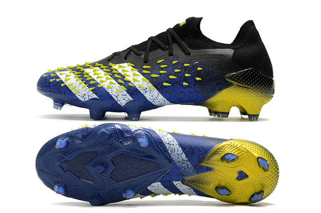 Chuteira Campo Adidas Predator Freak .1 Black/Blue/Yellow - Low