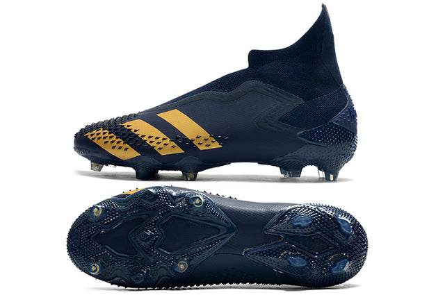 Chuteira Campo Adidas Predator Mutator .1 FG Navy Blue/Gold - Cano Alto