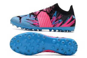 Chuteira Society Puma Future Z FG Blue/Pink - Low